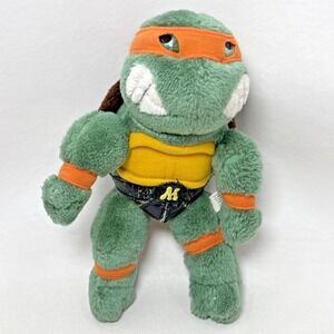 1989 Vintage Michelangelo Teenage Mutant Ninja Turtles Plush Figure 9" TMNT